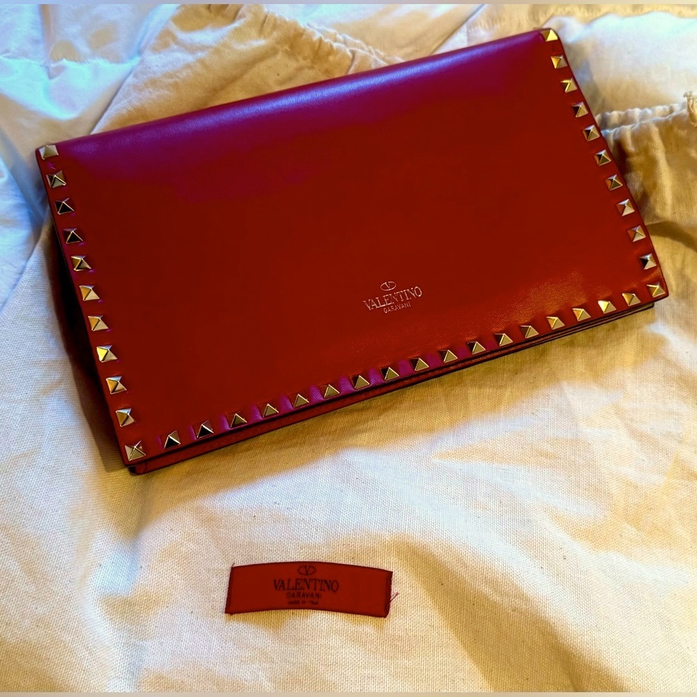 Valentino Garavani Red Clutch Wristlet